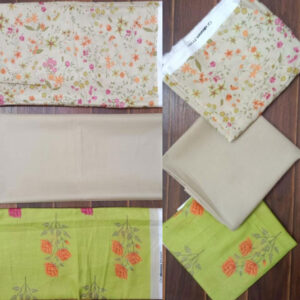 3 Pc Printed Lawn Suit With Lawn Dupatta Green