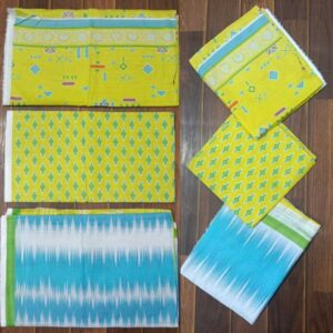 3PCS Bana Dora Digital Printed Yellow
