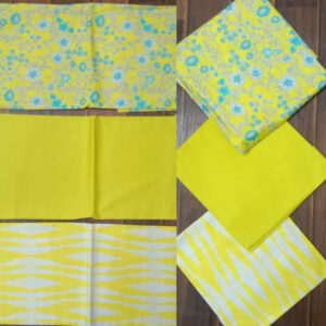 3 Pc Printed Lawn Suit With Lawn Dupatta Yellow